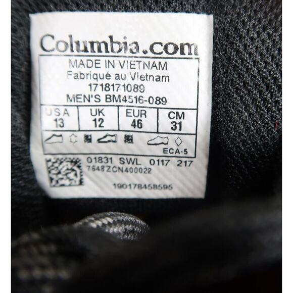 Columbia Shoes Mens 13 Hiking Boots Outdoor Leather Athletic Terrebonne Vibram - Picture 7 of 14